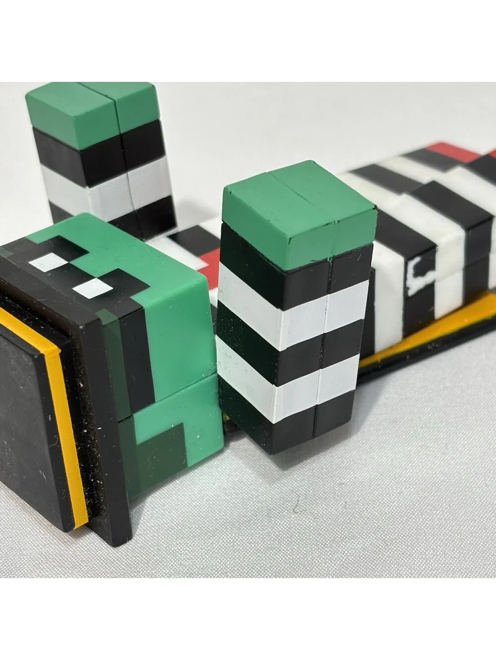 McDonalds Minecraft Zombie Hamburglar adult meal toy Green, Black & White Stripe